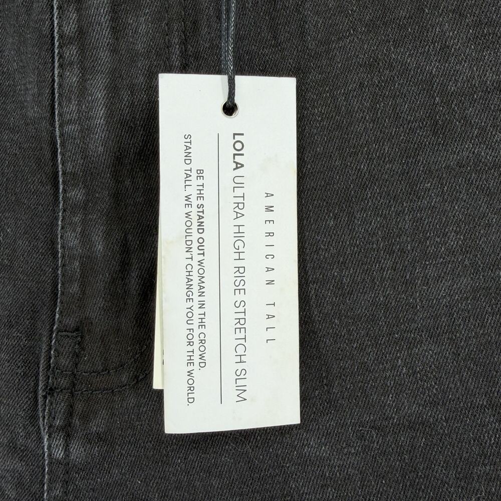 NEW American Tall Jeans Lola Ultra High Rise Stretch Slim Size 25/35 Black - Picture 4 of 8